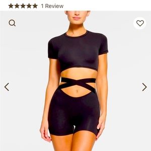 SKIMS Super Cropped Wrap T-Shirt